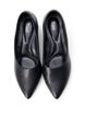 Wide fit - Pumps i skinn med spiss tå, Black, Packshot image number 2