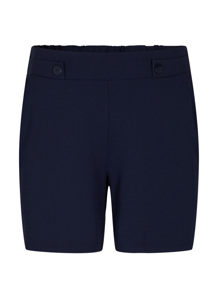 Shorts med lommer og l&oslash;s passform, Bl&aring;, Packshot image number 0