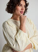Jerseybluse med struktur og ballongsilhuett, Vanilje, Model image number 3