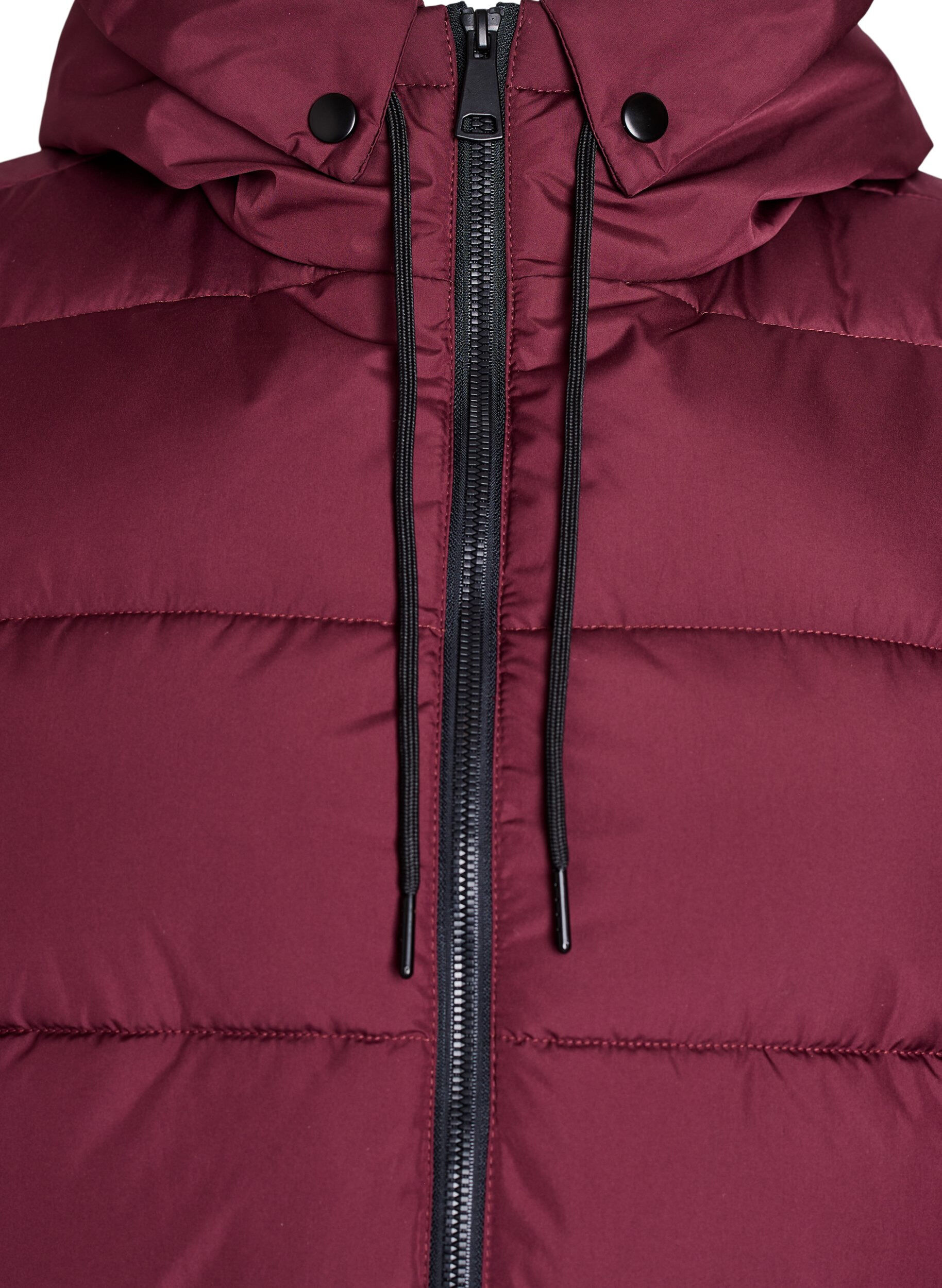 ZizziLang vest med hette og lommer, R&oslash;d, Packshot image number 2