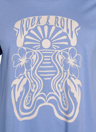 Zizzi T-skjorte med retrotrykk, Infinity w. Rock, Packshot image number 2