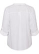 Bluse i bomullsmuslin med broderie anglaise, Hvit, Packshot image number 1
