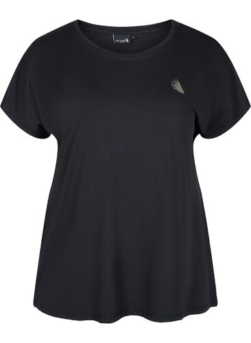 Kortermet trenings T-skjorte, Black, Packshot image number 0