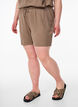 Shorts med lommer og elastisk linning, Brun, Model image number 3