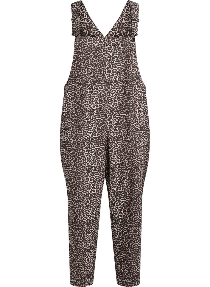 Leopardmønstret denim-snekkerbukse., Light LEO, Packshot