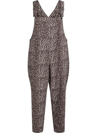 Zizzi Leopardmønstret denim-snekkerbukse., Light LEO, Packshot image number 0