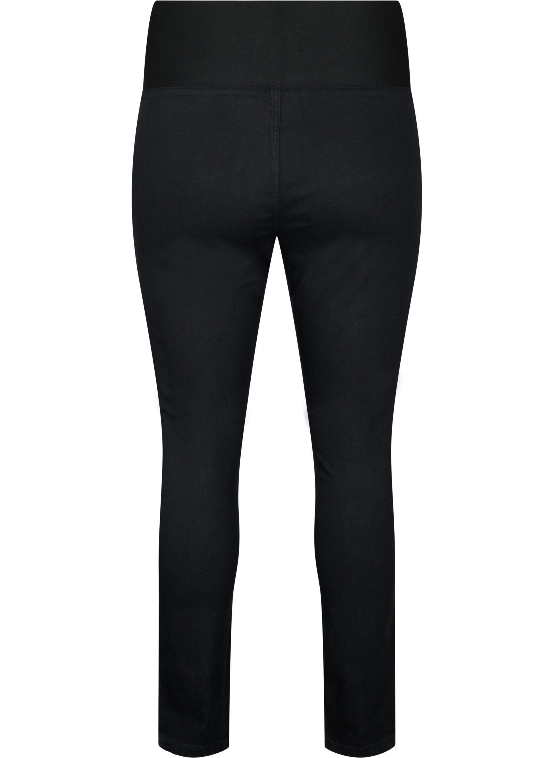 Zizzi FLASH - Jeggings med bred strikk i midjen, Svart, Packshot image number 1
