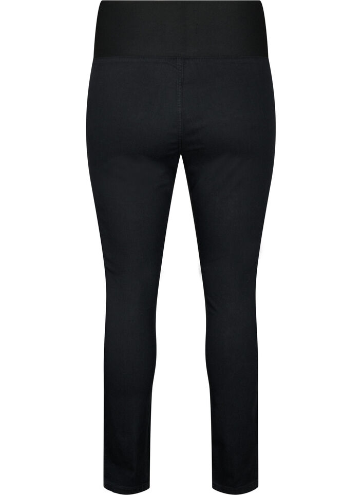 FLASH - Jeggings med bred strikk i midjen, Svart, Packshot image number 1