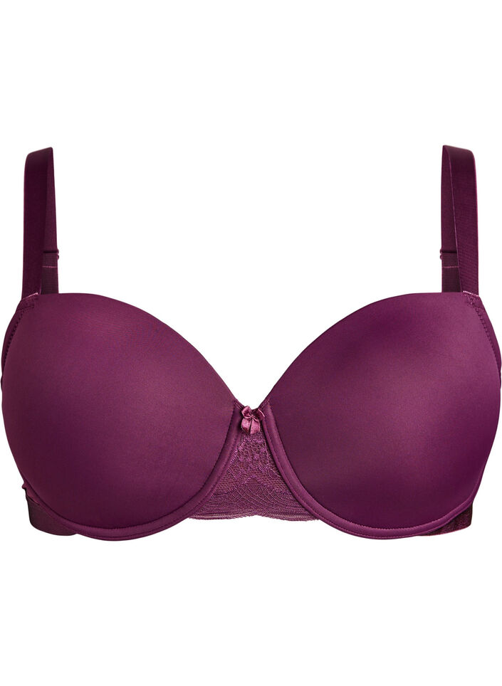 Formstøpt bh med mesh, Lilla, Packshot image number 0