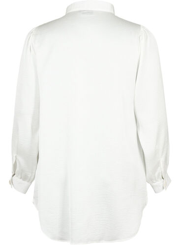 Lang skjorte med perleknapper, Bright White, Packshot image number 1