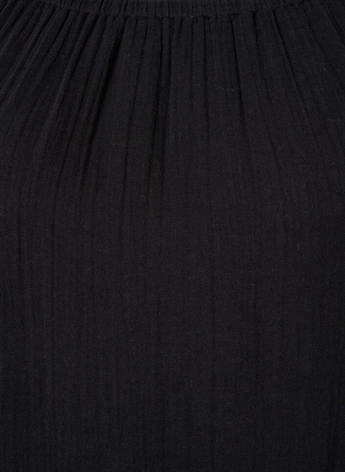 Bomullskjole med broderi anglaise, Black, Packshot image number 2