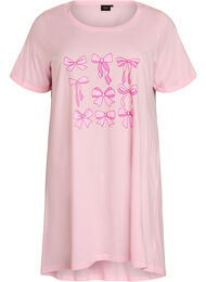 Kortermet nattkjole i &oslash;kologisk bomull, Rosa