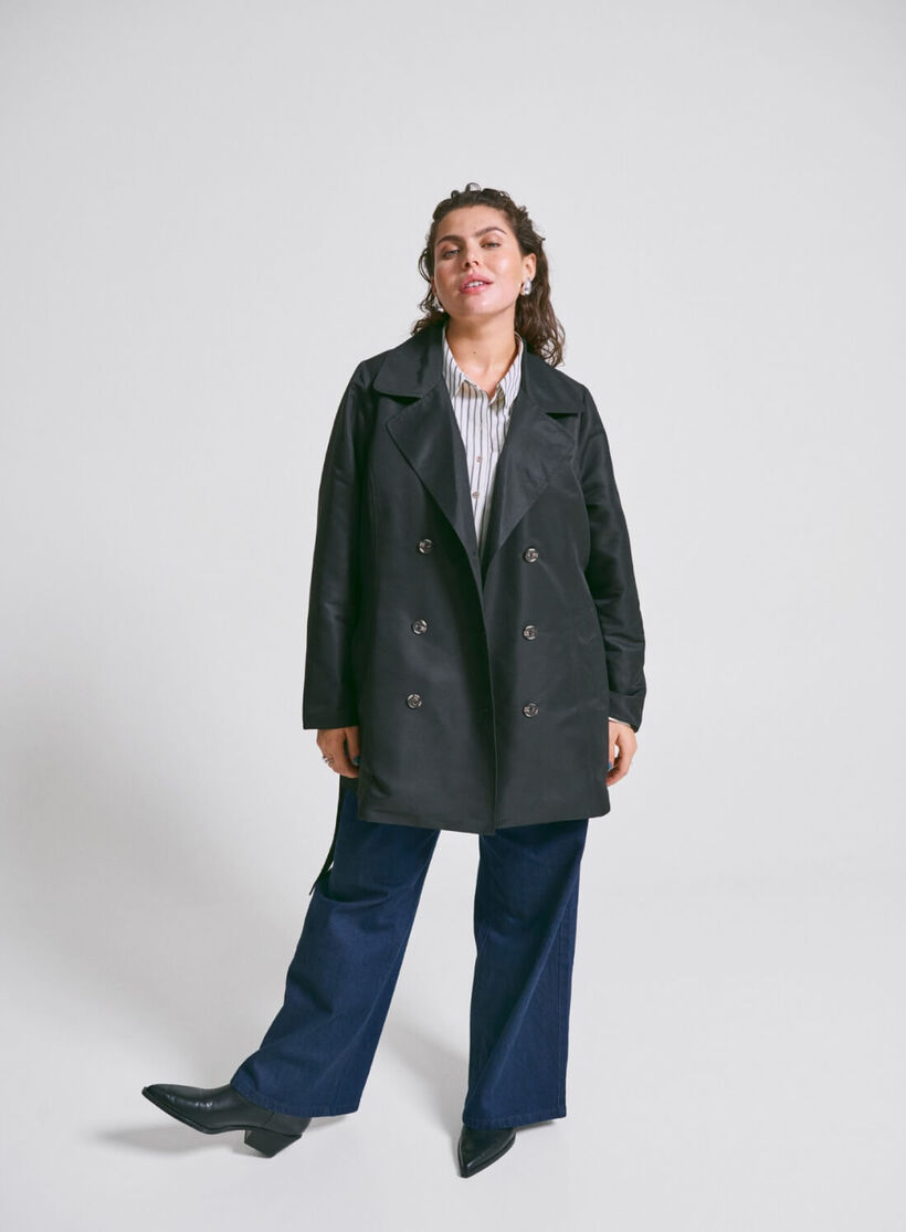 Sort trenchcoat, , Model