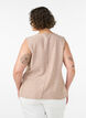 Stripete vest i lin og viskose, Beige, Model image number 2