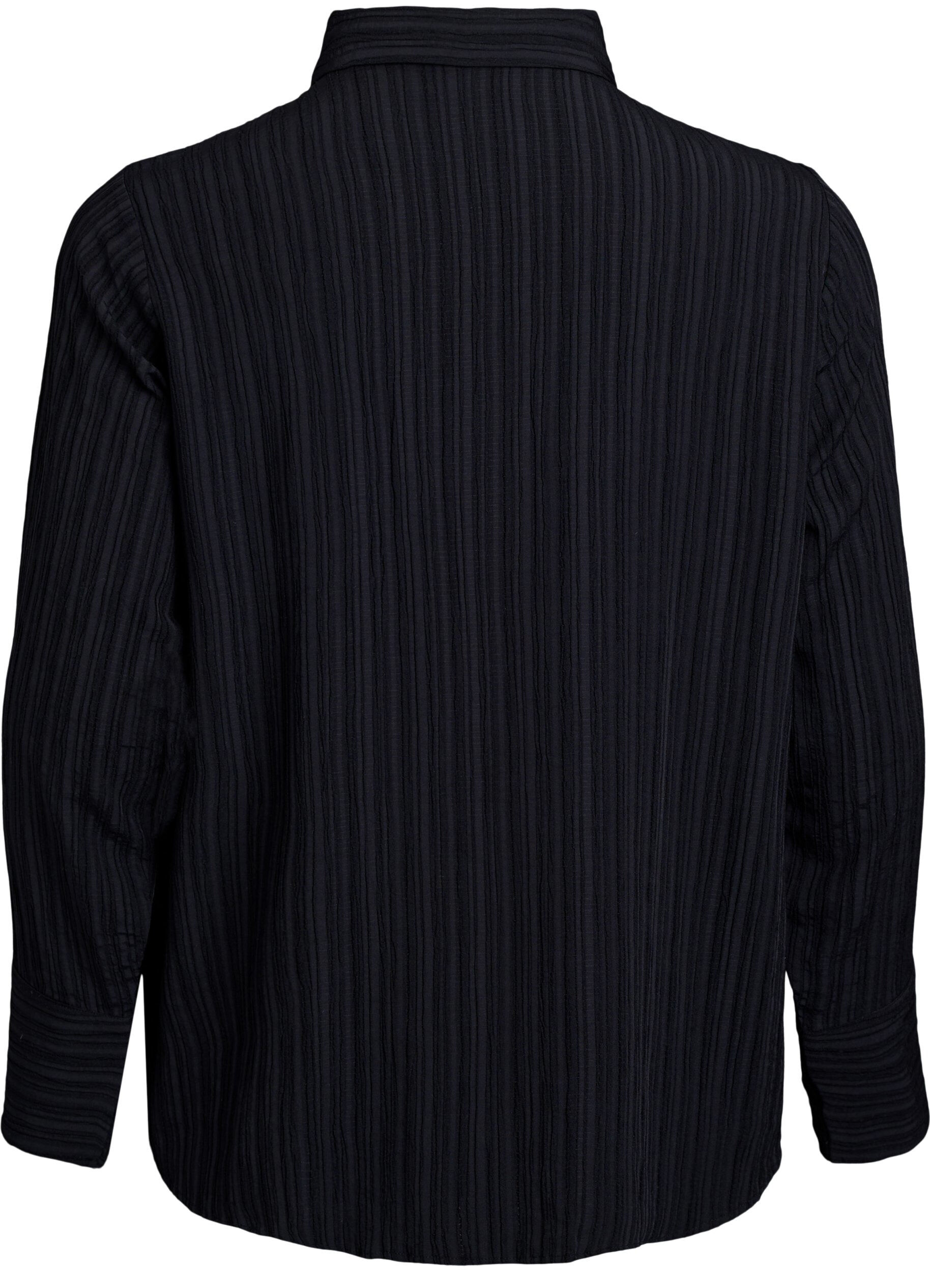 Zizzi FLASH - Skjorte med tekstur, Svart, Packshot image number 1