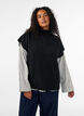 Strikket vest med h&oslash;y hals, Svart, Model image number 3