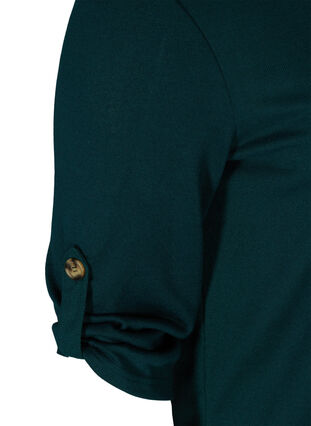 Bluse med knapper og 3/4-ermer, Ponderosa Pine, Packshot image number 3