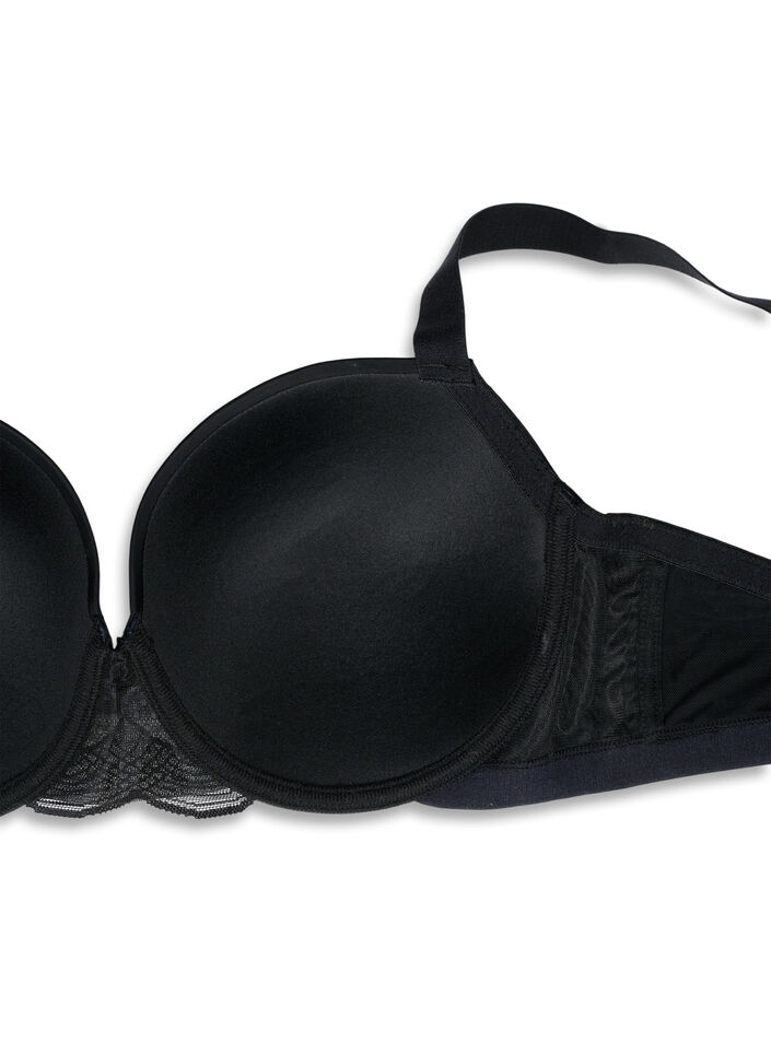 Formstøpt BH med mesh, Black, Packshot