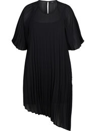 Kjole med 2/4-ermer og A-form, Black