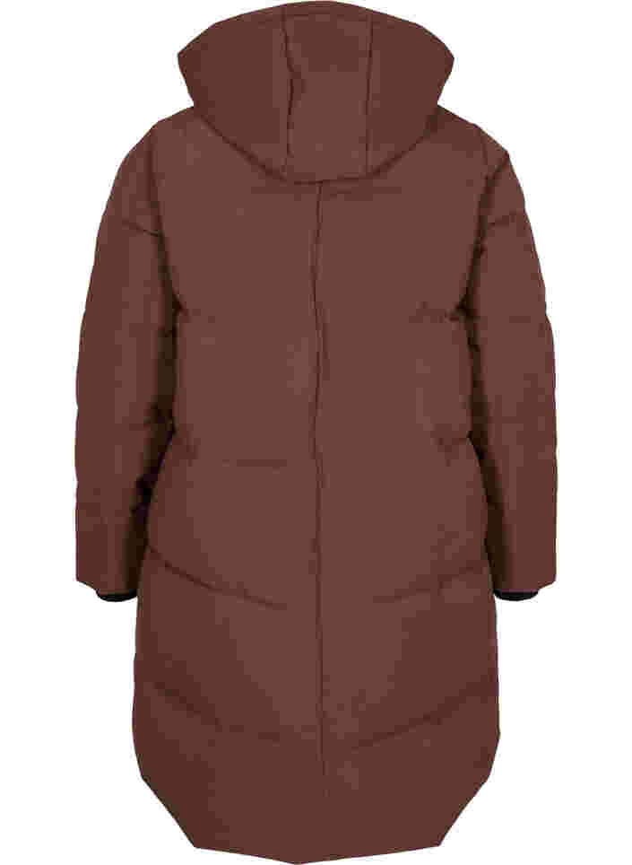 Vinterjakke med avtagbar hette, Friar Brown, Packshot image number 1