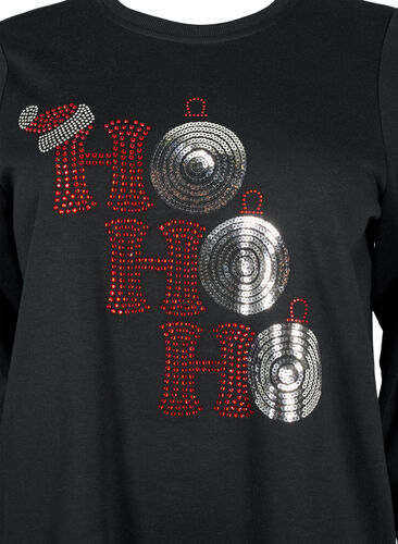 Julegenserkjole, Black HO HO HO, Packshot image number 2