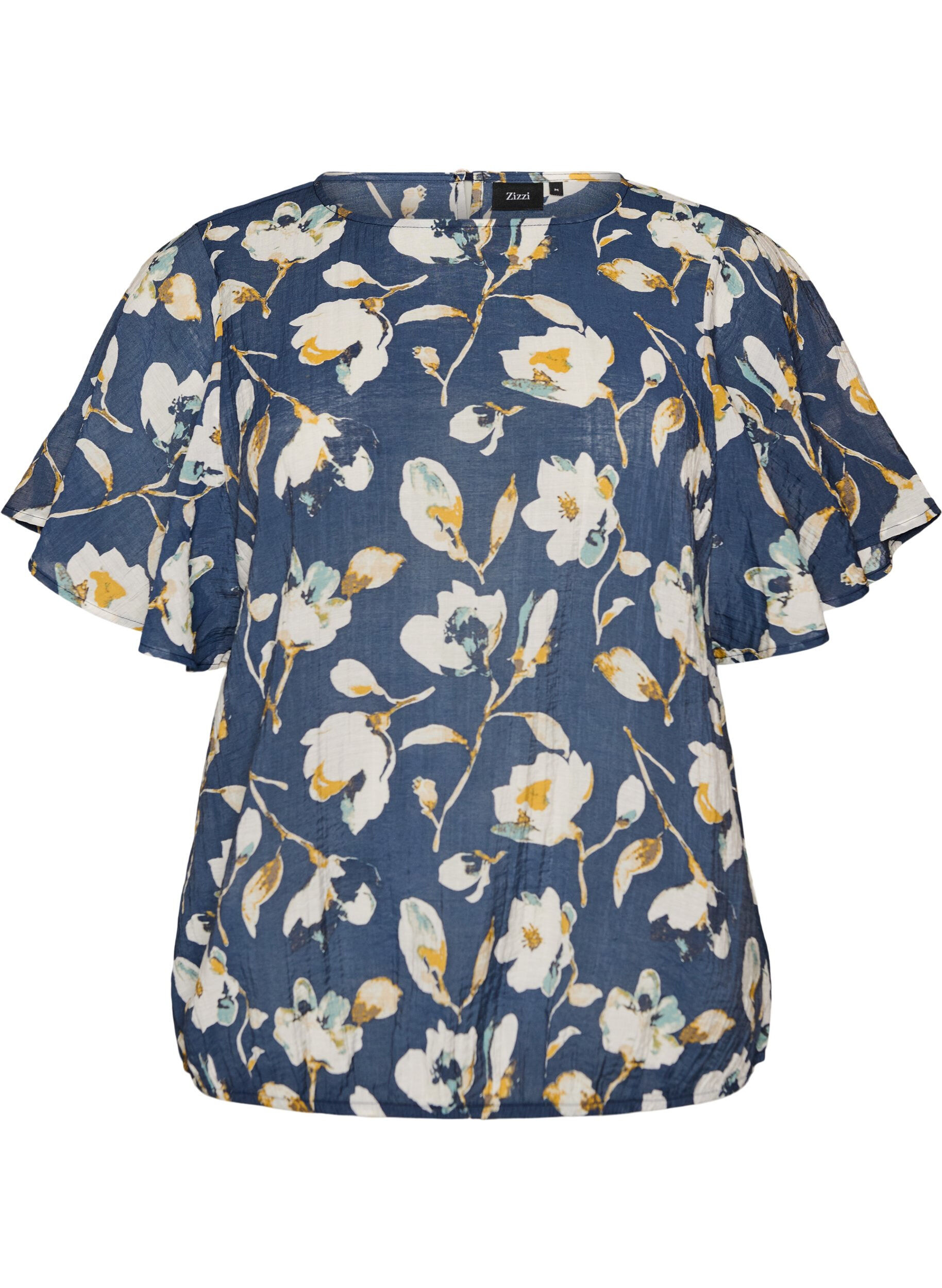 Bluse med ballongform og flaggermus ermer