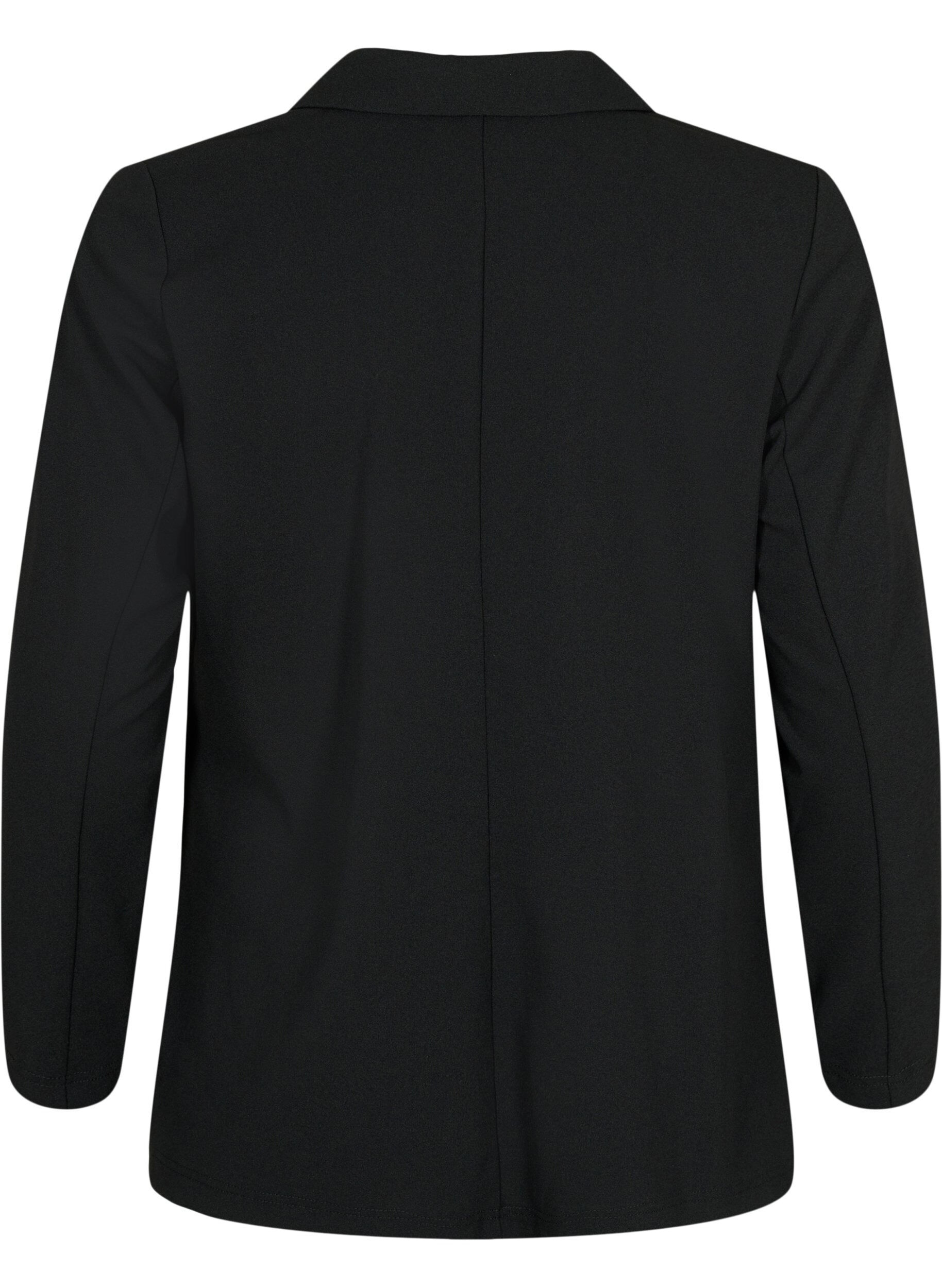 Zizzi Blazer med lommer, Black, Packshot image number 1