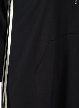 Lang hettekjole med lomme, Black, Packshot image number 3