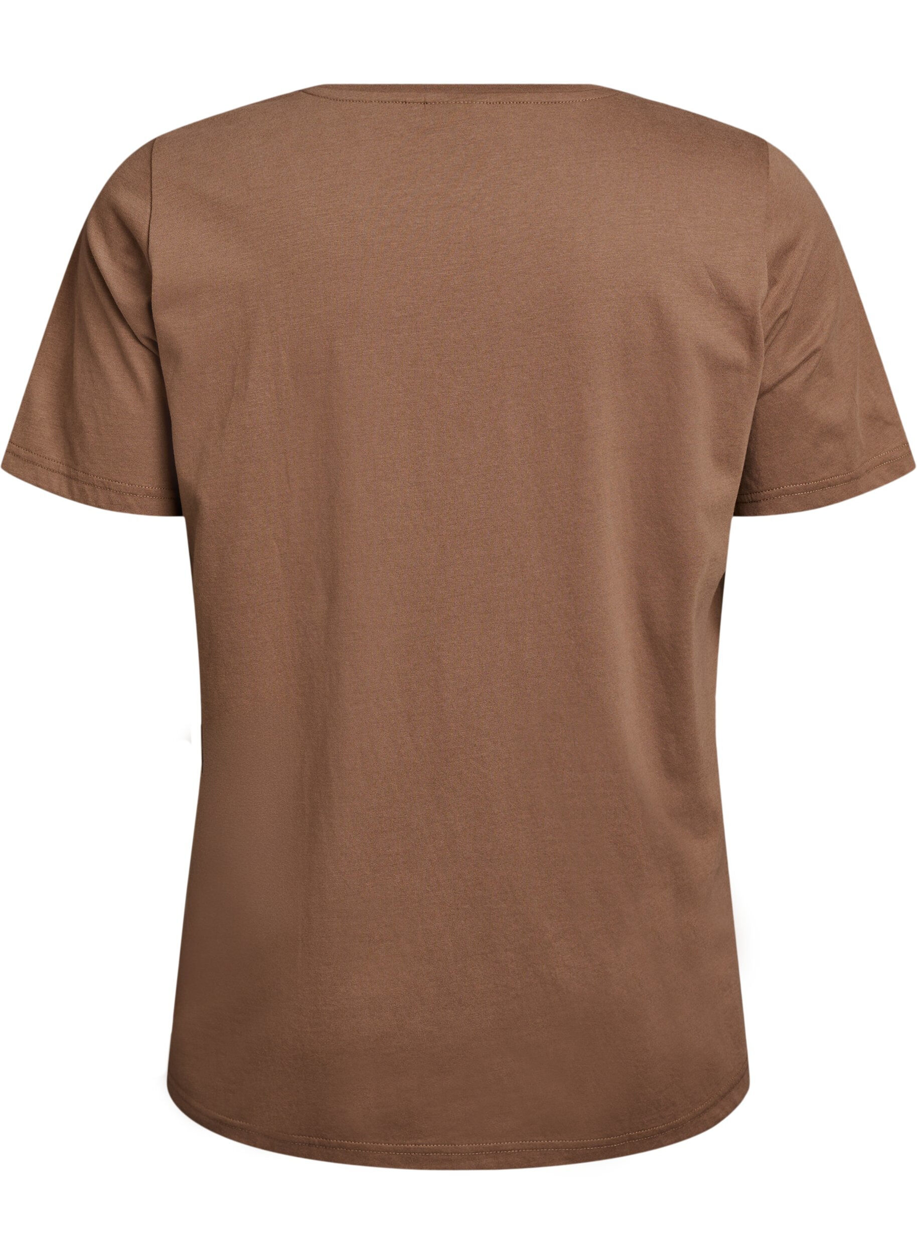 ZizziT-skjorte med trykk, Brun, Packshot image number 1