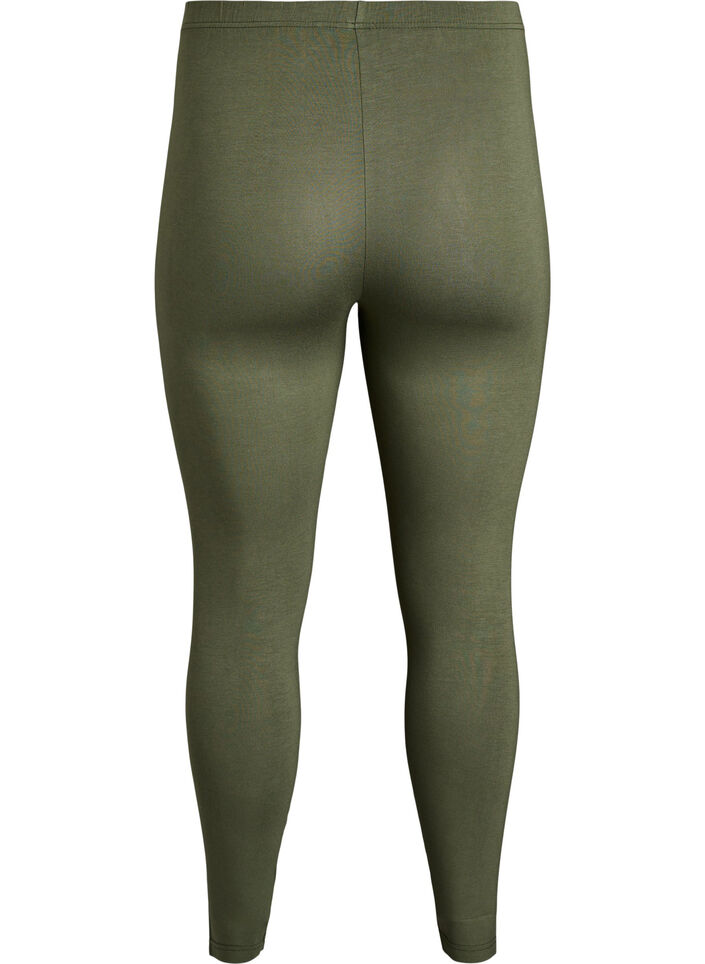 Basis leggings i viskose, Gr&oslash;nn, Packshot image number 1