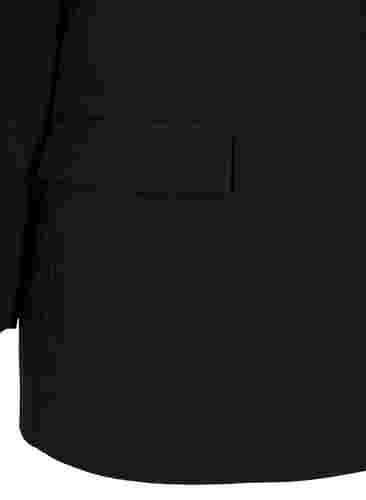 Klassisk blazer med knappelukking, Black, Packshot image number 3