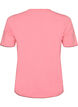 Bomulls T-skjorte med b&oslash;lgete kontrasterende kanter, Rosa, Packshot image number 1