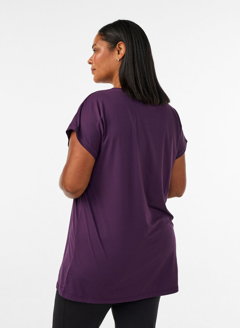 Lang trengings T-skjorte, Lilla, Model image number 2