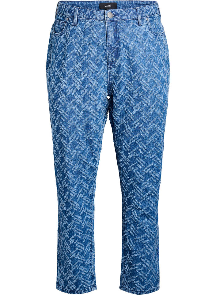 Mille-jeans med teksturert mønster, B.D. ZigZag, Packshot