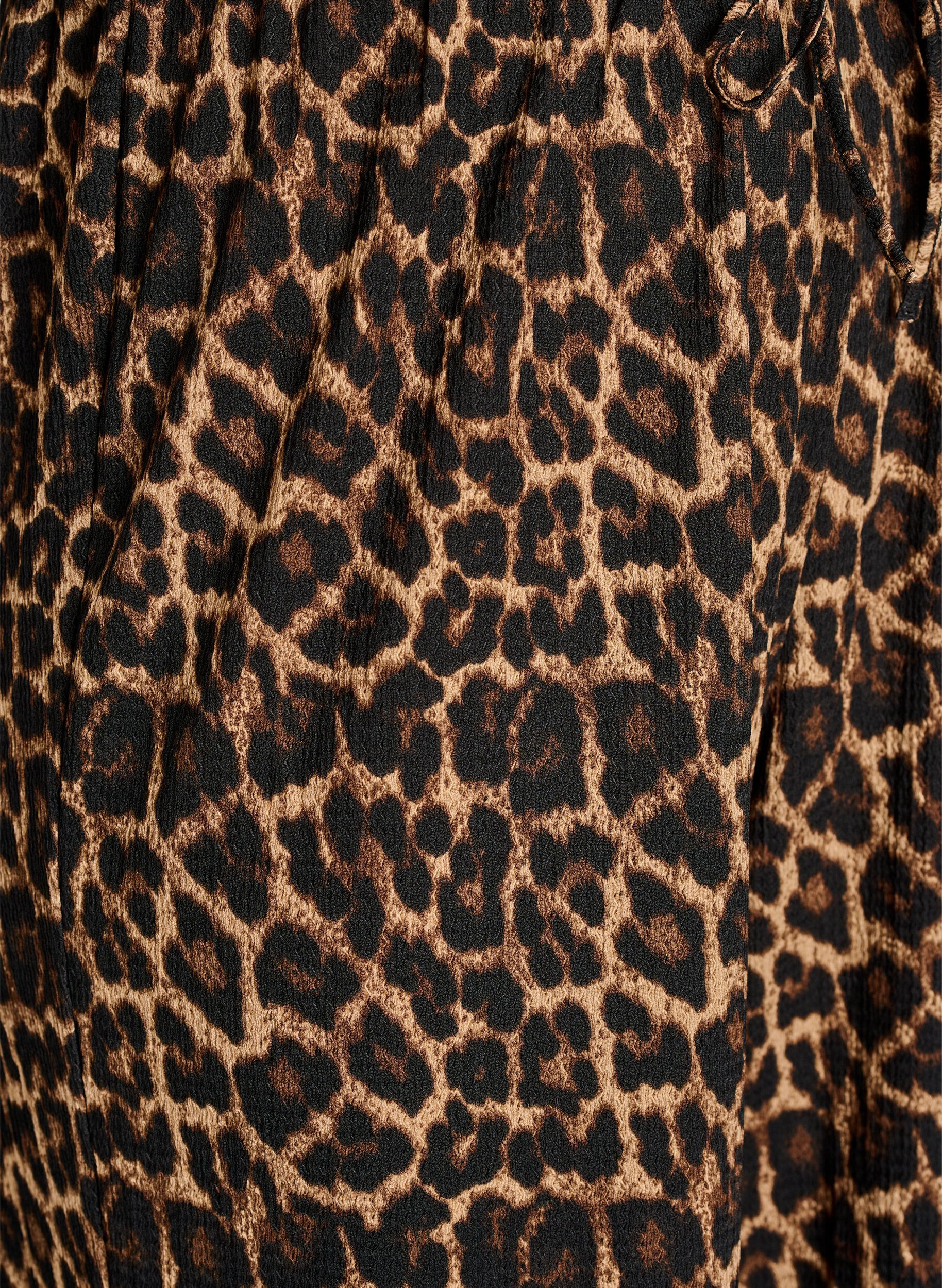 Zizzi Bukser med vide ben i et lett teksturert stoff, Svart, Packshot image number 2