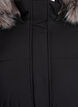 Vannavstøtende parkas med imitert pelskrage, Svart, Packshot image number 2