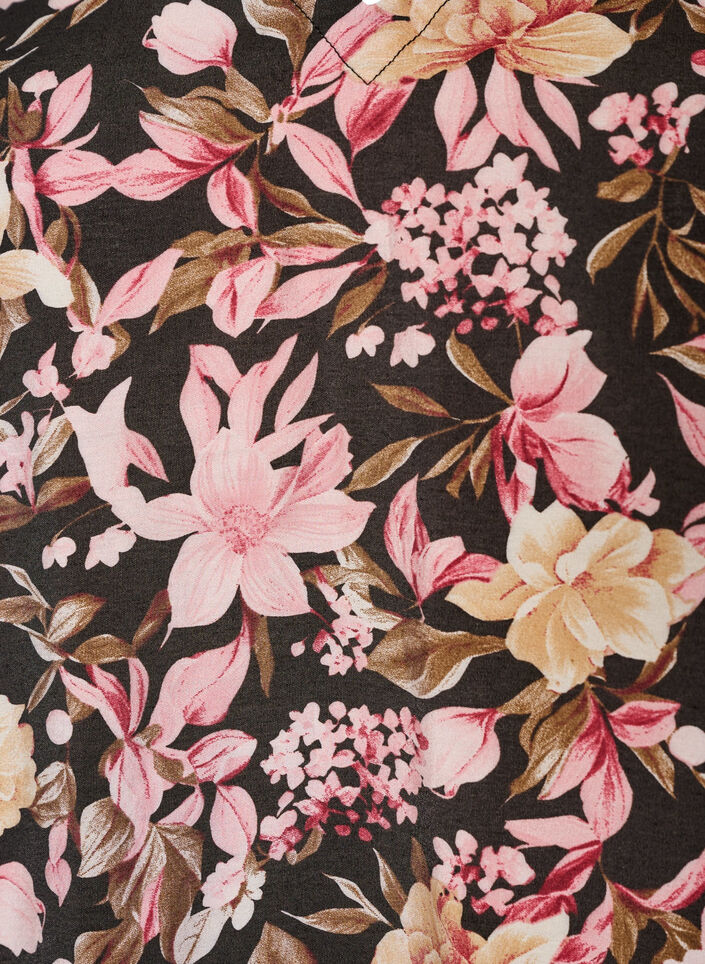 Kort A-linje kjole med V-hals, Rosa, Packshot image number 2