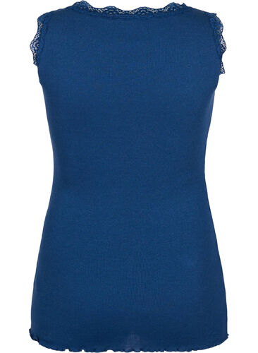 Topp med blondekant, Insignia Blue, Packshot image number 1