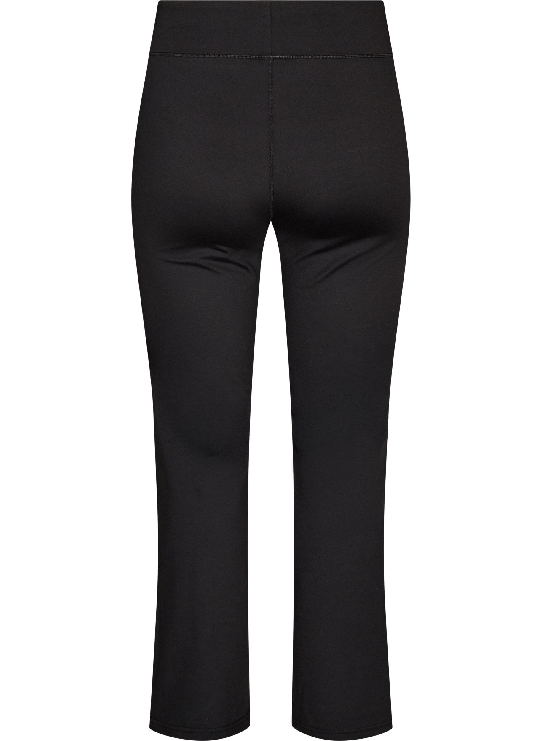 ZizziBootcut treningstights med h&oslash;y midje, Svart, Packshot image number 1