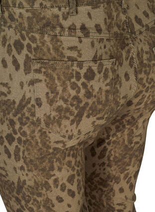 Amy jeans med print, Green Leopard, Packshot image number 3