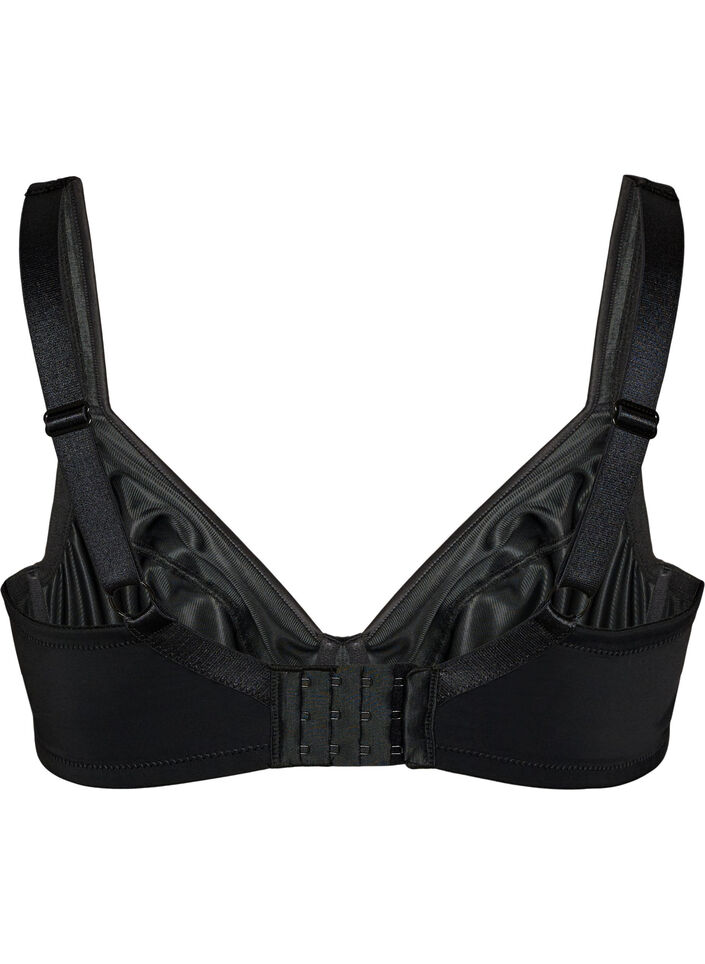 H&oslash;yt st&oslash;ttende BH med st&oslash;pte sk&aring;ler, Svart, Packshot image number 1