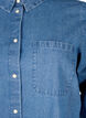 Jeansskjorte med lange ermer og brystlomme, Light Blue Denim, Packshot image number 2