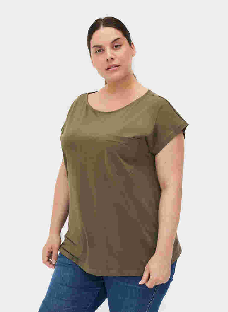 T-skjorte med brystlomme i organisk bomull, Ivy Green, Model image number 0