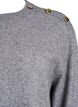 Strikket bluse med knappdetalj, Gr&aring;, Packshot image number 2