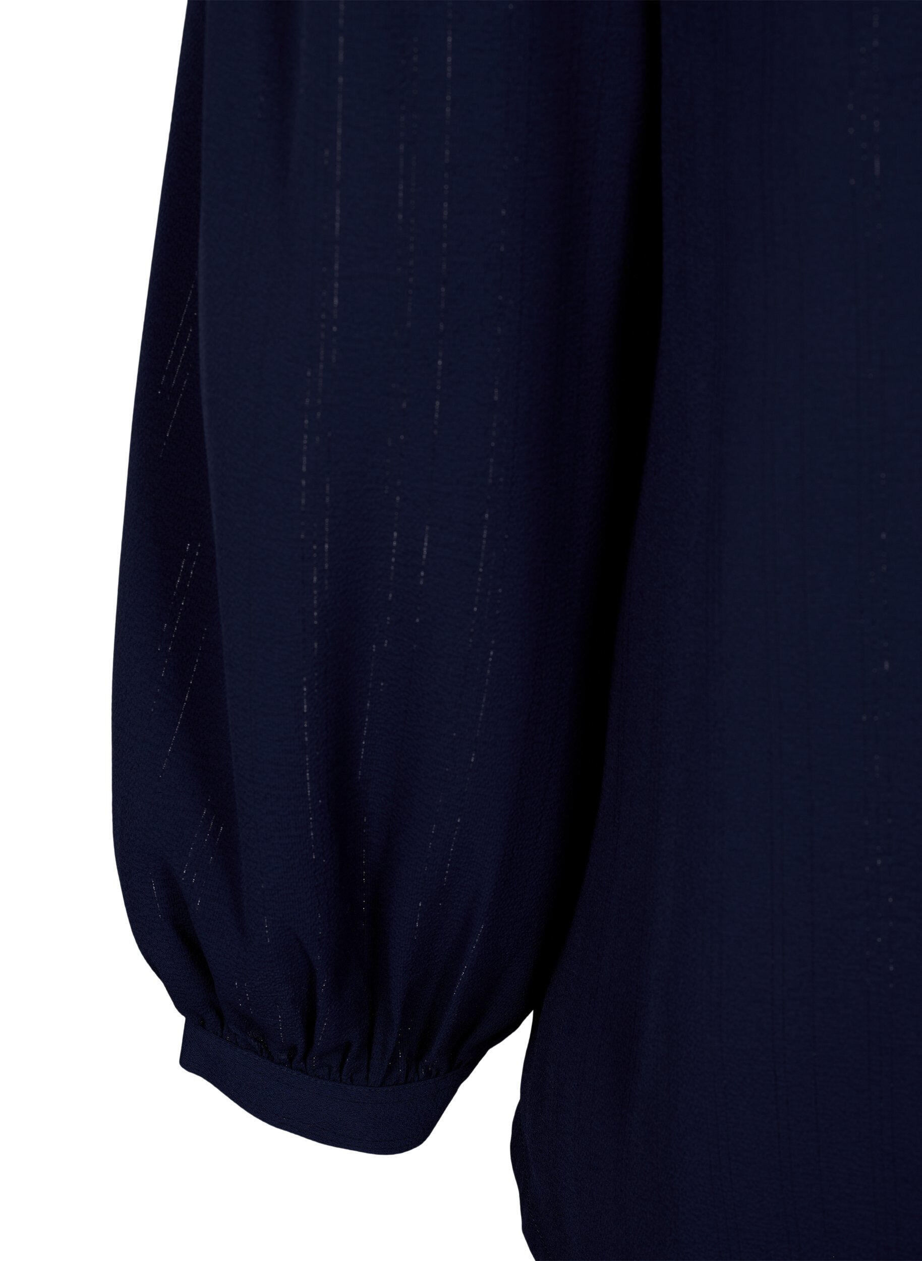 Zizzi Bluse med s&oslash;lvglitter, Bl&aring;, Packshot image number 3