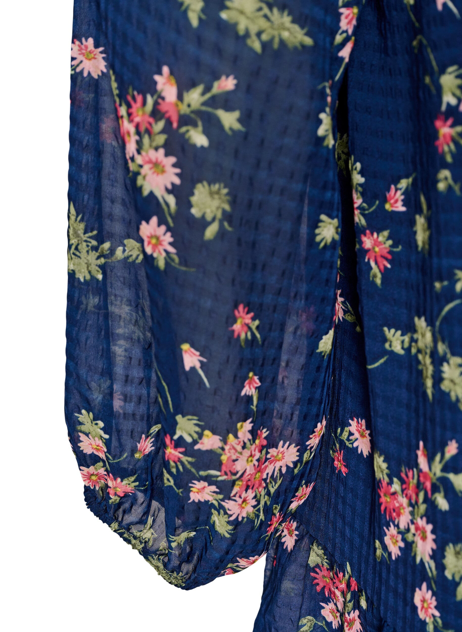 ZizziA-linjeformet tunika med blomsterprint, Bl&aring;, Packshot image number 3