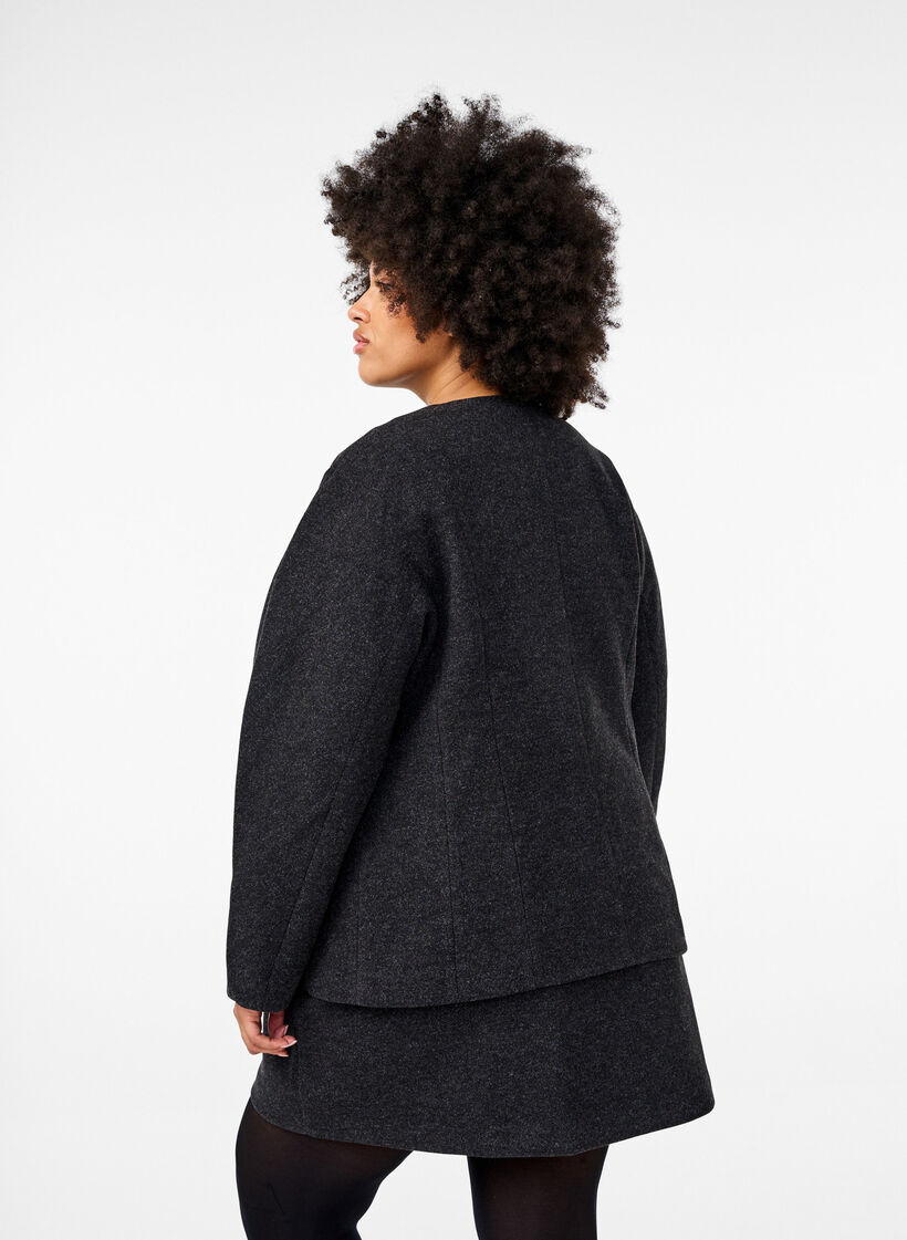 Skreddersydd blazer, Dark Grey Melange, Model image number 1