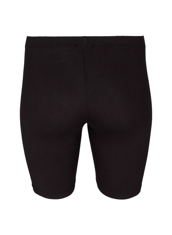 Ensfargede standard sykkelshorts, Svart, Packshot image number 1