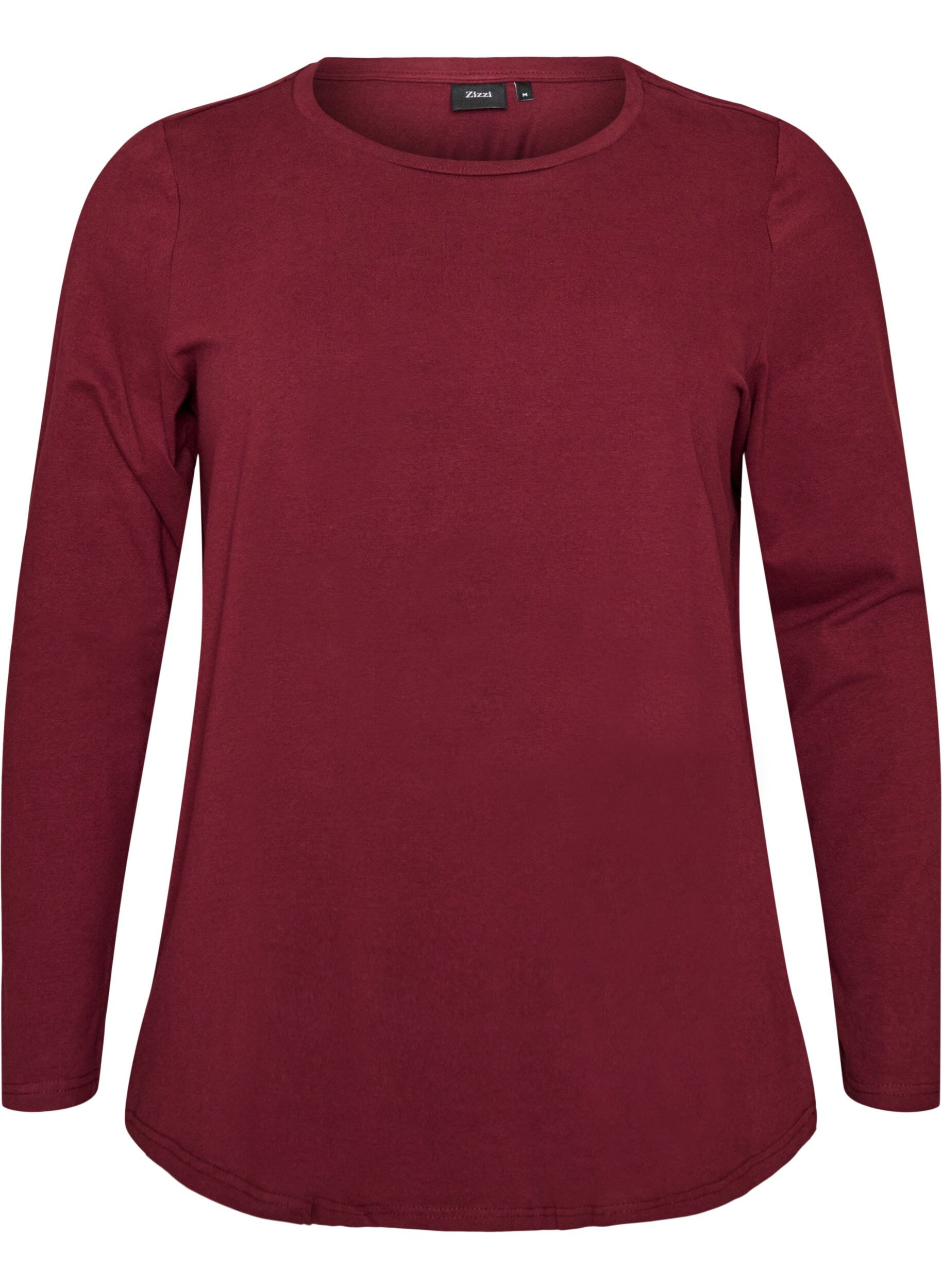 Basis jersey bluse med lange ermer