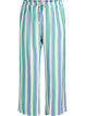 Stripete bukser med h&oslash;y midje og vide ben, Vanilje, Packshot image number 0